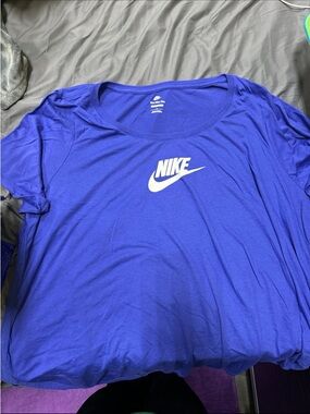 Nike Royal Blue Crewneck Tee with White Logo